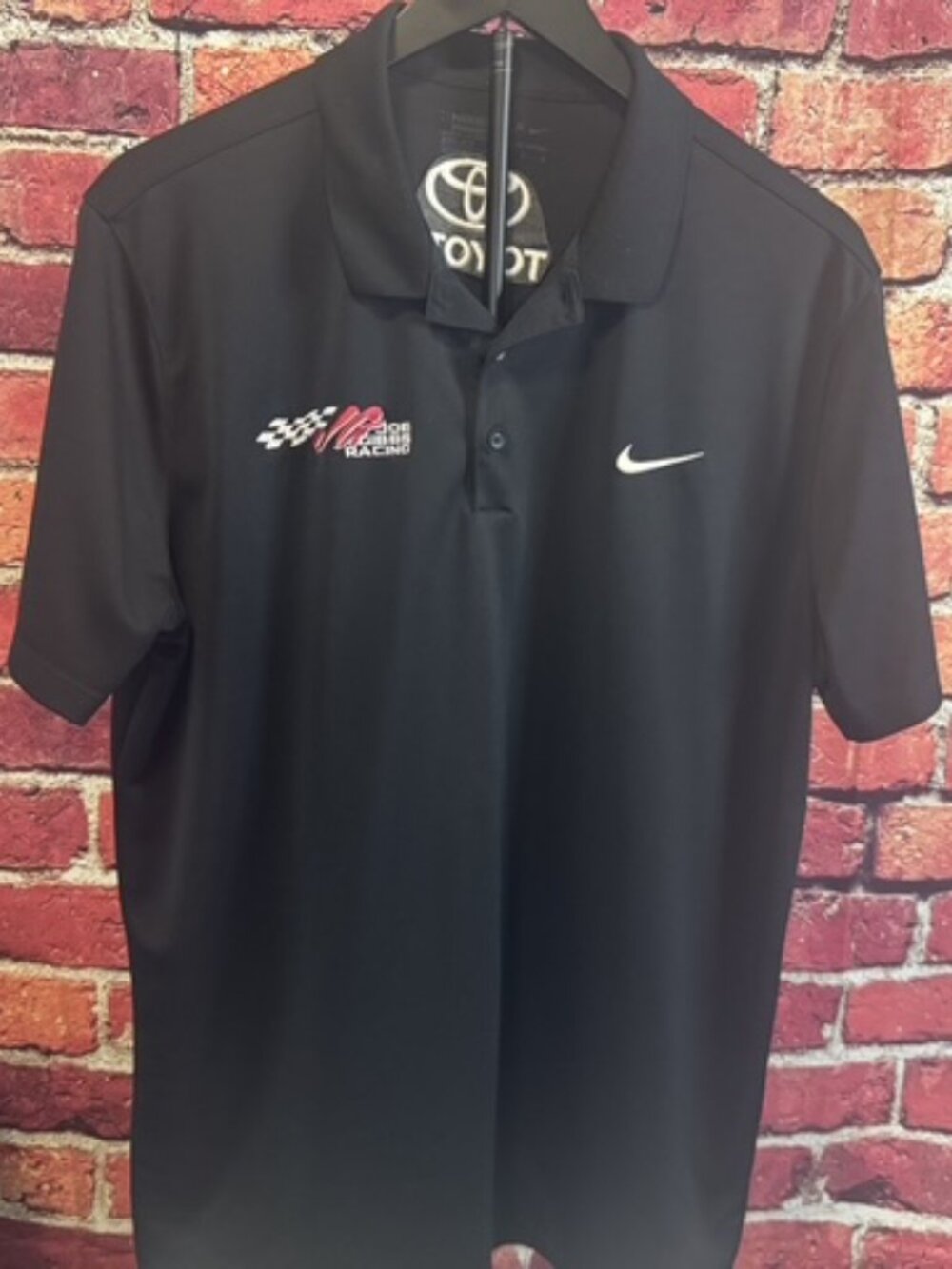 Joe Gibbs Racing Toyota Mens Nike Golf Team Issued Polo Shirt Size Large